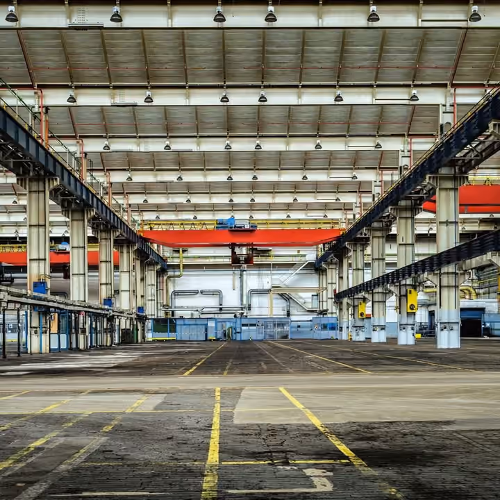 Manufacturing plant floor during a quality and safety walk